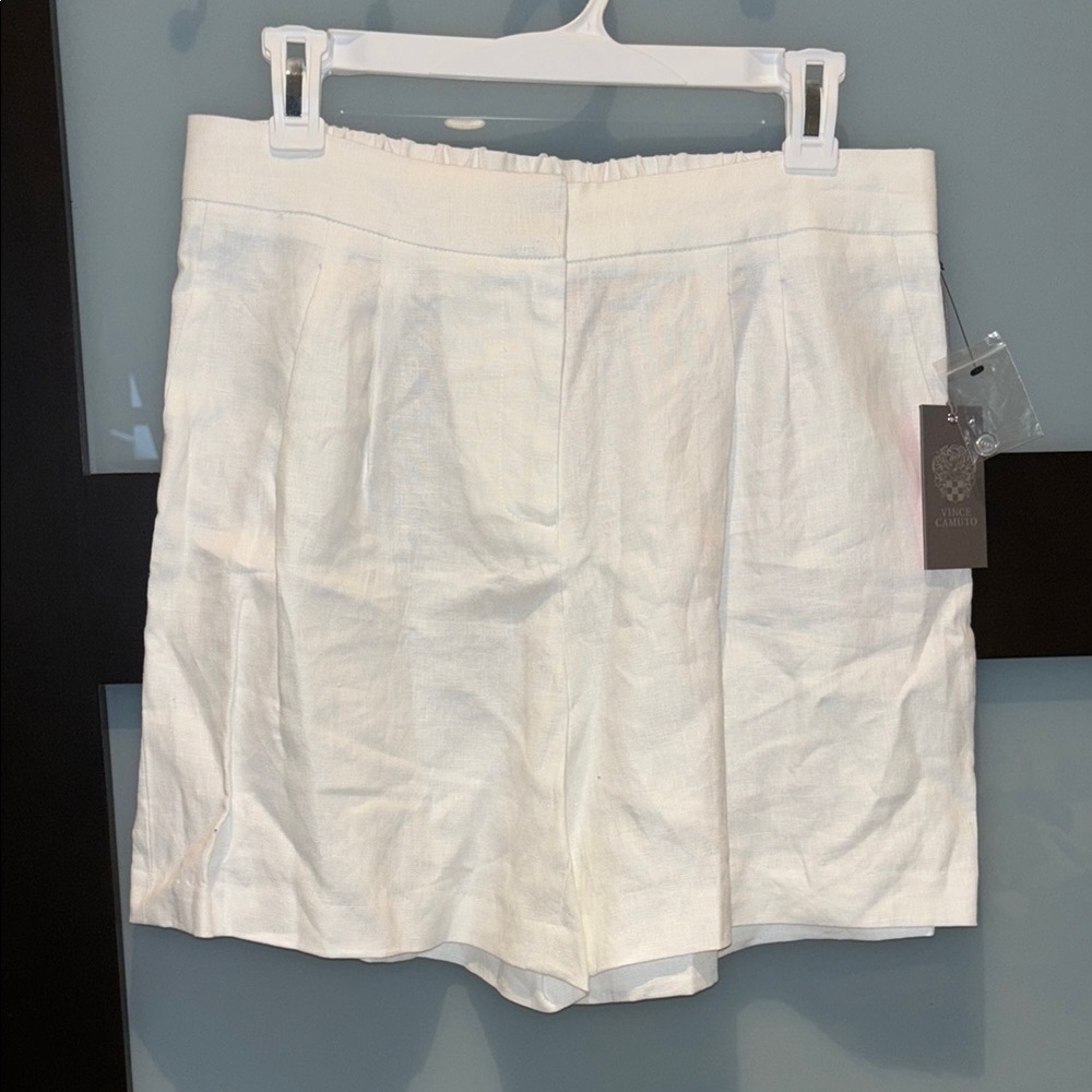 White Linen Shorts